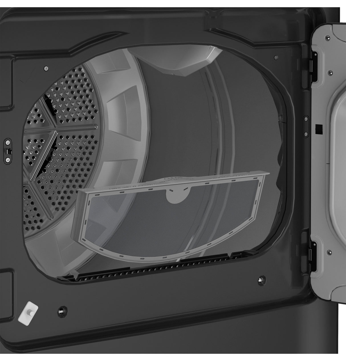 GE GTD58GBPVDG dryer removable up-front lint filter