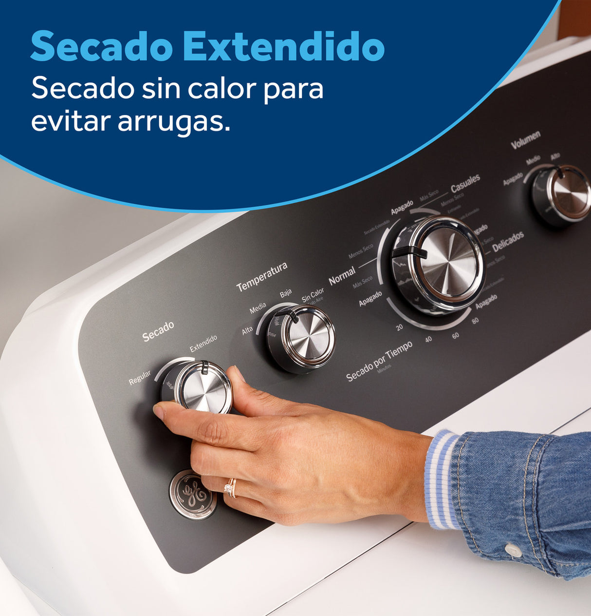 GE ETD48EASWWB electric dryer — cycle options
