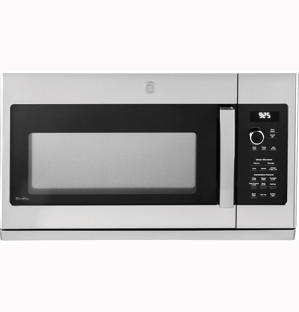 GE Profile 2.2 Cu. Ft. Over-the-Range Microwave Oven with Sensor Cooking, Chef Connect, Steam Clean, and 400 CFM Venting - Stainless Steel PVM9225RYSS