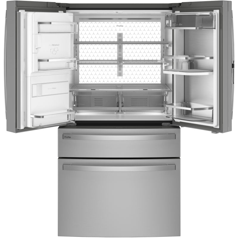 GE Profile PXD22BYPFS 4-Door French-Door Refrigerator - Open View