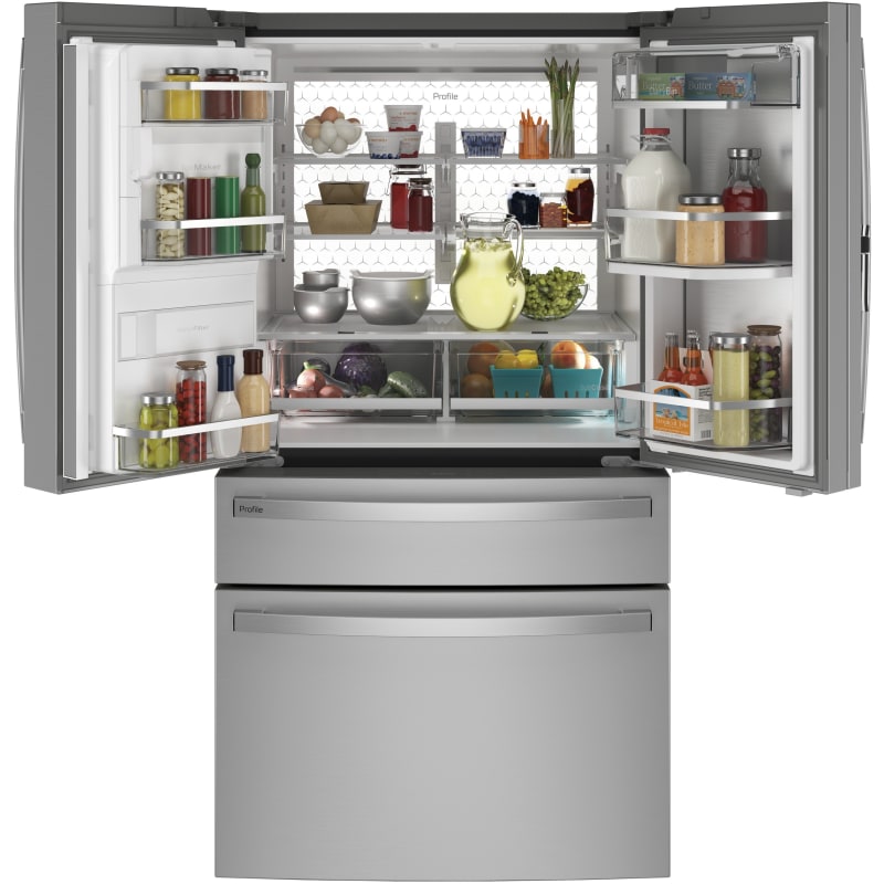 GE Profile PXD22BYPFS 4-Door French-Door Refrigerator - Interior
