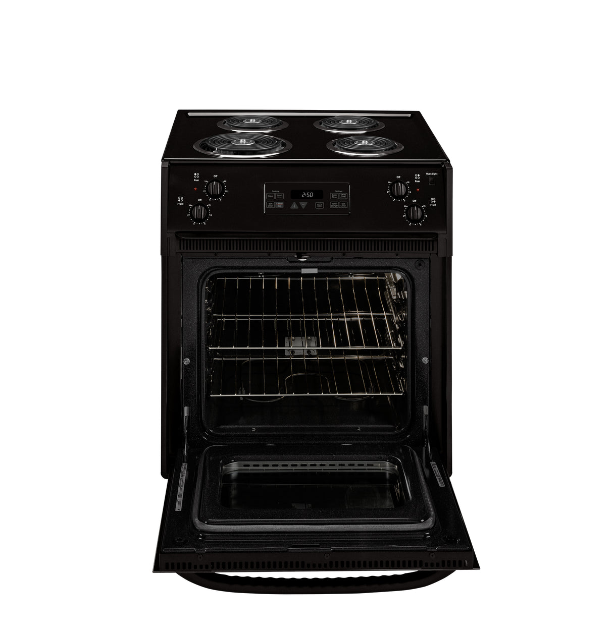 GE JM250DTBB - 27 in. 3 cu. ft. Drop-In Electric Range with Coil Burners - Black