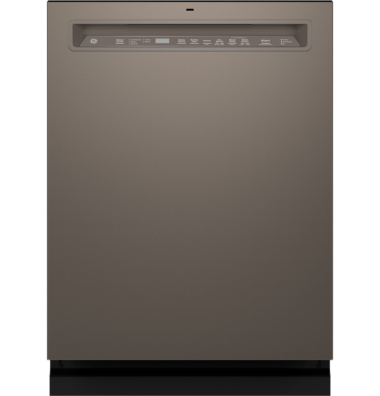 GE GDF650SMVES - 24 in. Front Control Flush-Mount Dishwasher with 47 dBa Sound Level, 3rd-Rack, Dry Boost & Pocket Handle, Stainless steel interior - Slate