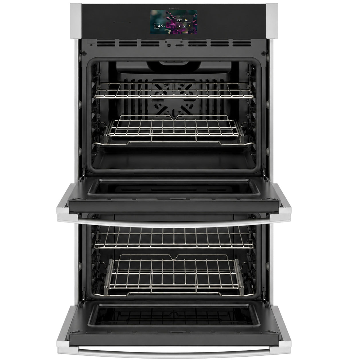 GE Profile PKD7000SZSS double wall oven doors open