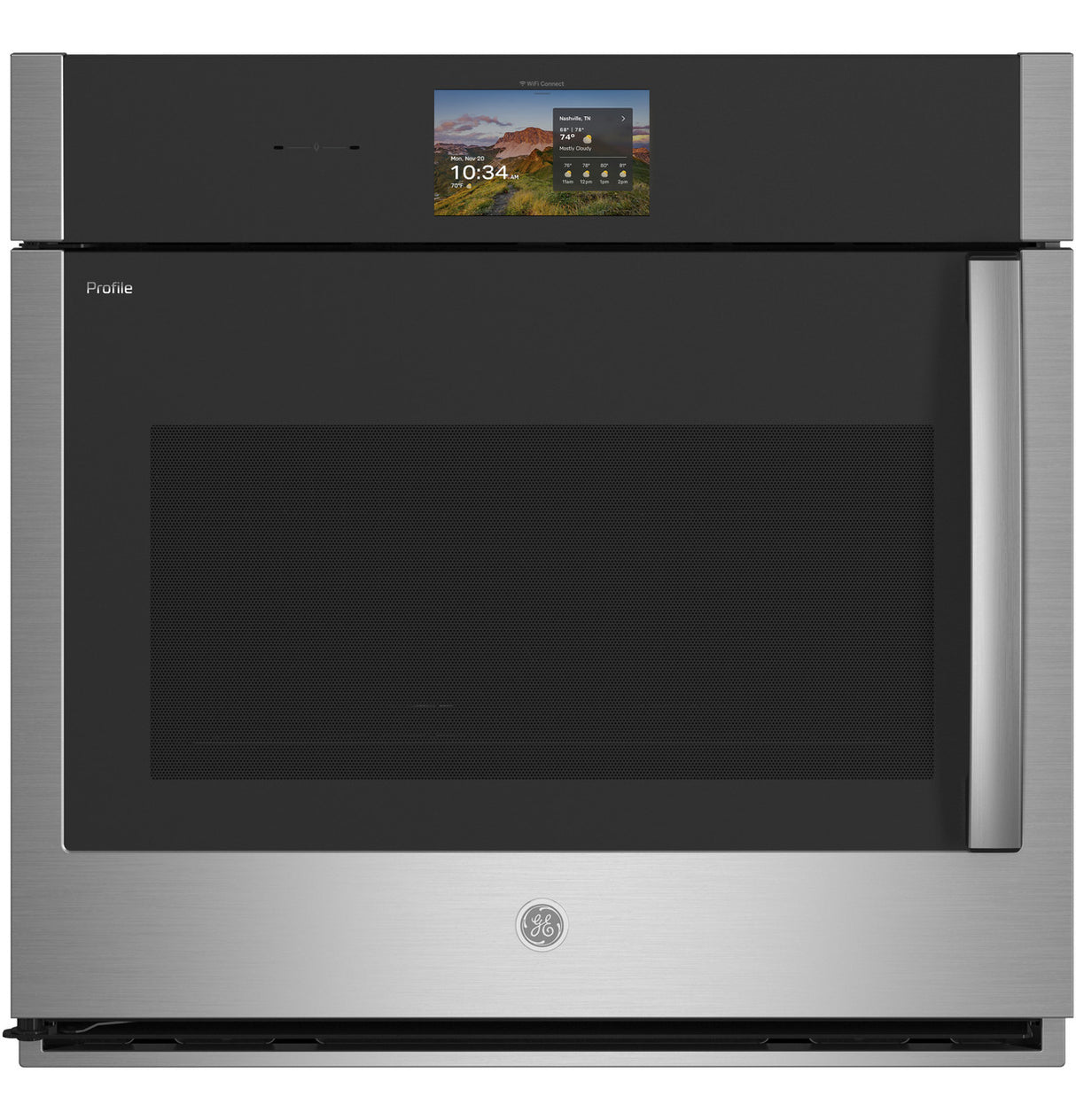 GE Profile PTS700LSZSS 30-inch Smart Single Wall Oven in Stainless Steel — front view