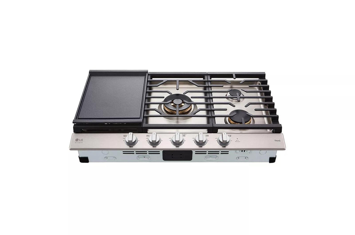 LG STUDIO 36" UltraHeat(TM) Gas Cooktop with EasyClean(R) - (CBGS3628S)