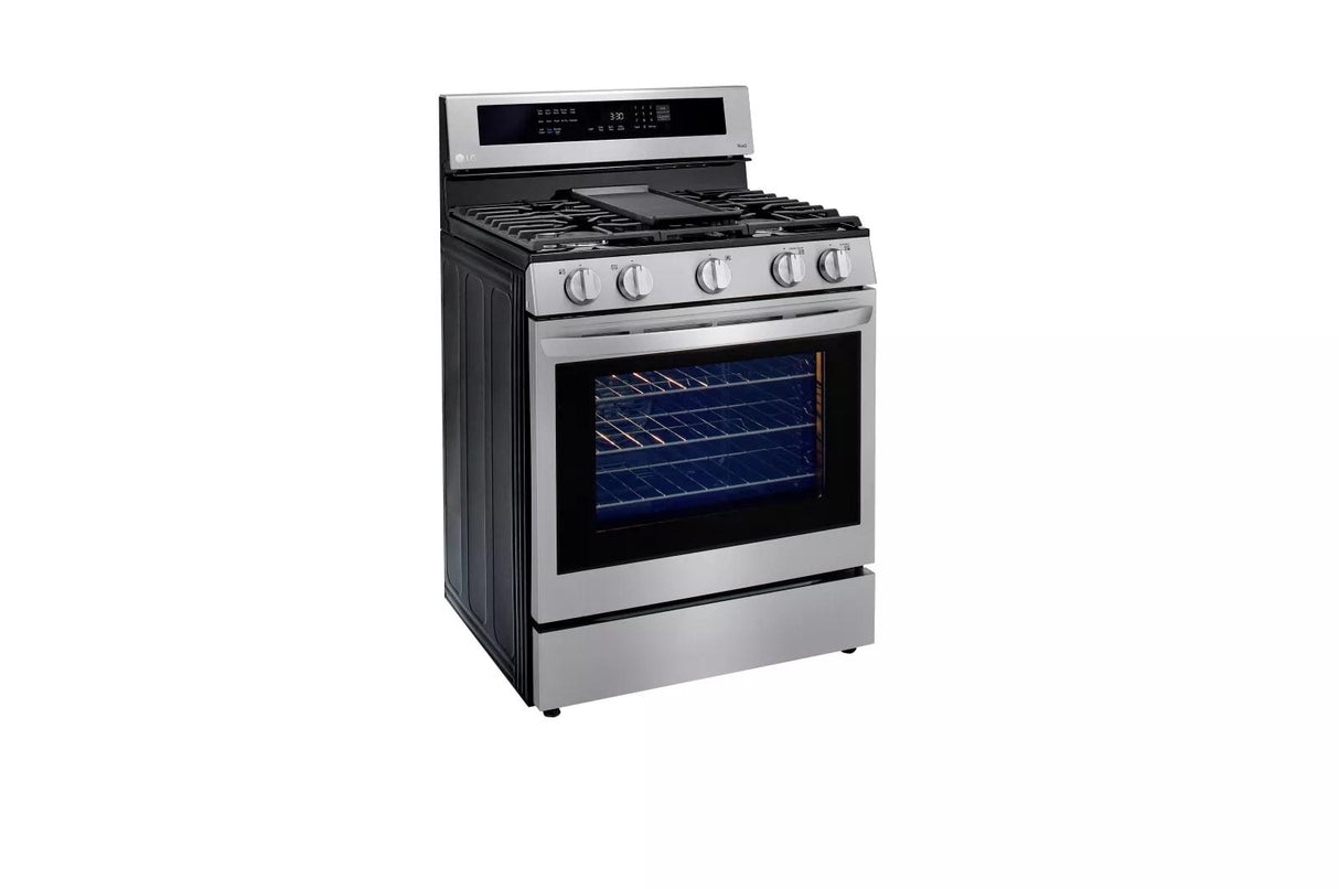5.8 cu ft. Smart Wi-Fi Enabled True Convection InstaView(R) Gas Range with Air Fry - (LRGL5825F)