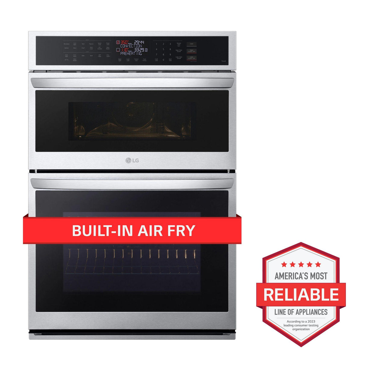 1.7/4.7 cu. ft. Smart Combination Wall Oven with Convection and Air Fry - (WCEP6423F)
