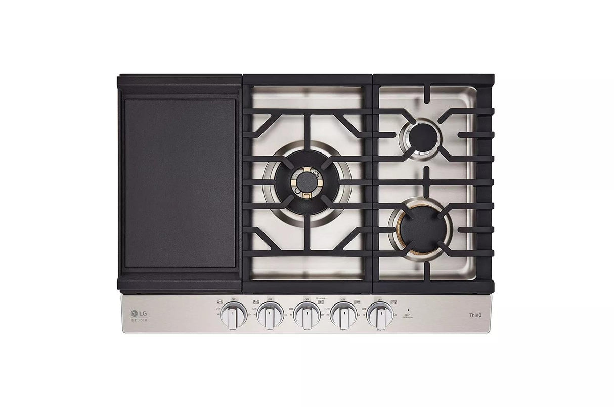 LG STUDIO 30" UltraHeat(TM) Gas Cooktop with EasyClean(R) - (CBGS3028S)