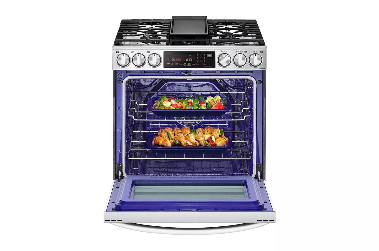 6.3 cu. ft. Smart Gas Slide-in Range with InstaView(R) ProBake Convection(R), Air Fry, and Air Sous Vide - (LSGL6337F)