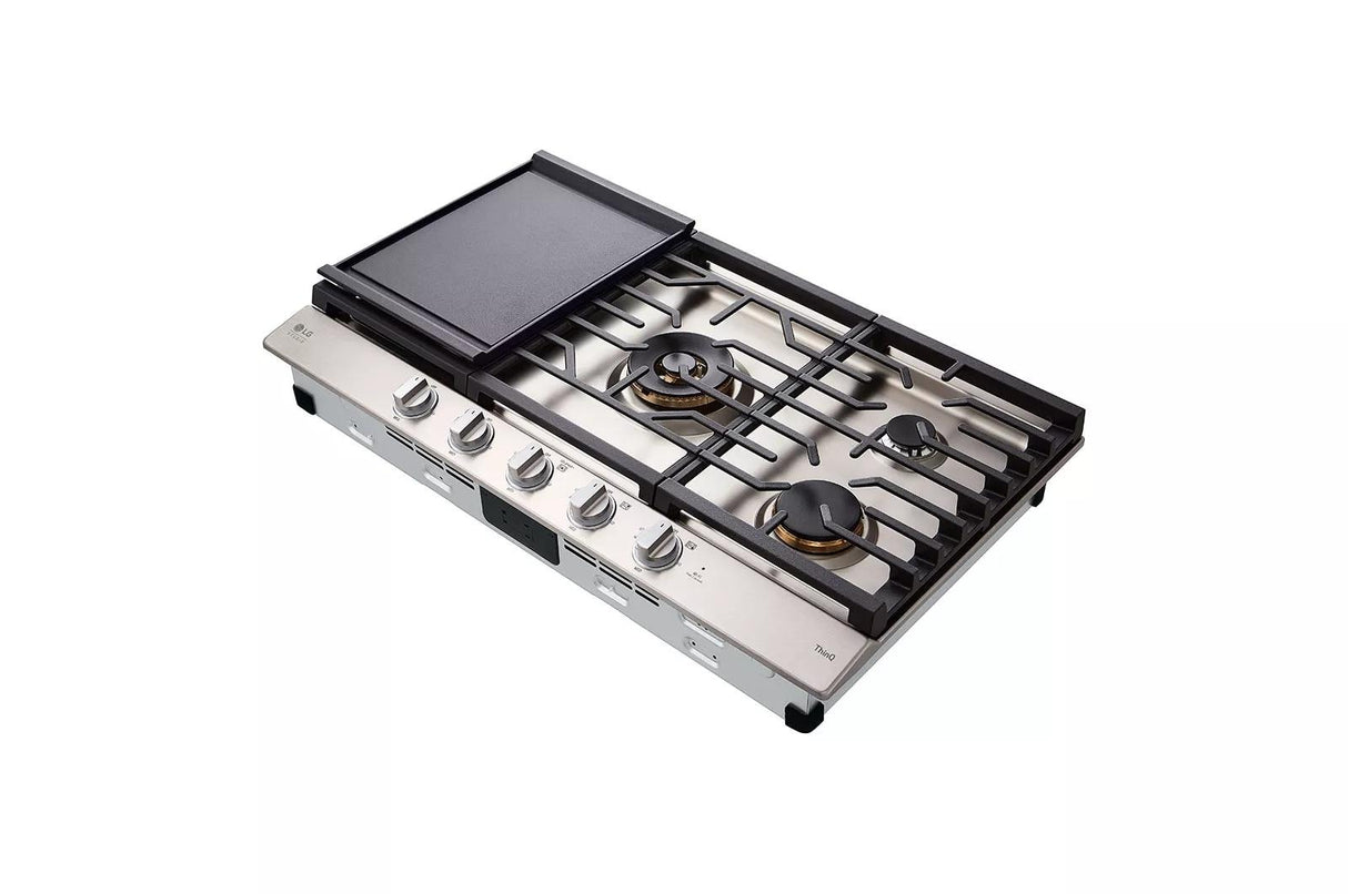 LG STUDIO 36" UltraHeat(TM) Gas Cooktop with EasyClean(R) - (CBGS3628S)
