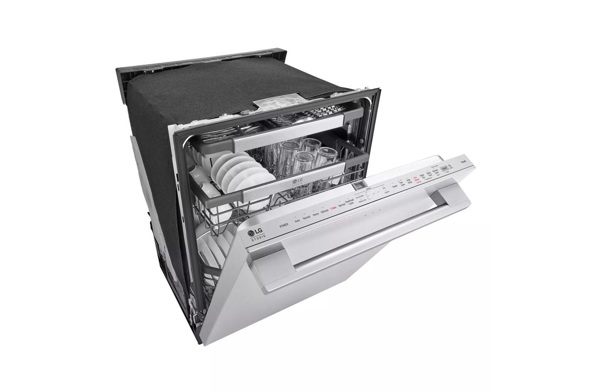LG STUDIO Smart Top Control Dishwasher with 1-Hour Wash & Dry, QuadWash(R) Pro, TrueSteam(R) and Dynamic Heat Dry(TM) - (SDWB24S3)