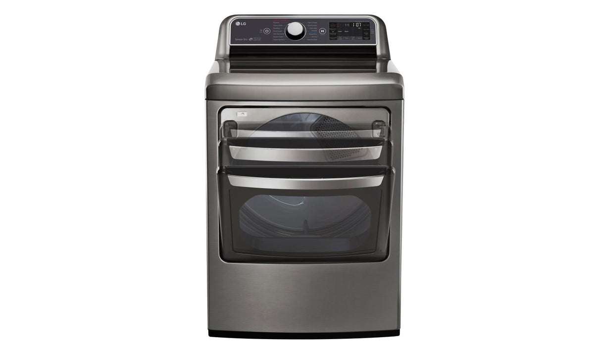 7.3 cu. ft. Ultra Large Capacity TurboSteam(TM) Gas Dryer with EasyLoad(TM) Door - (DLGX7601VE) - LG