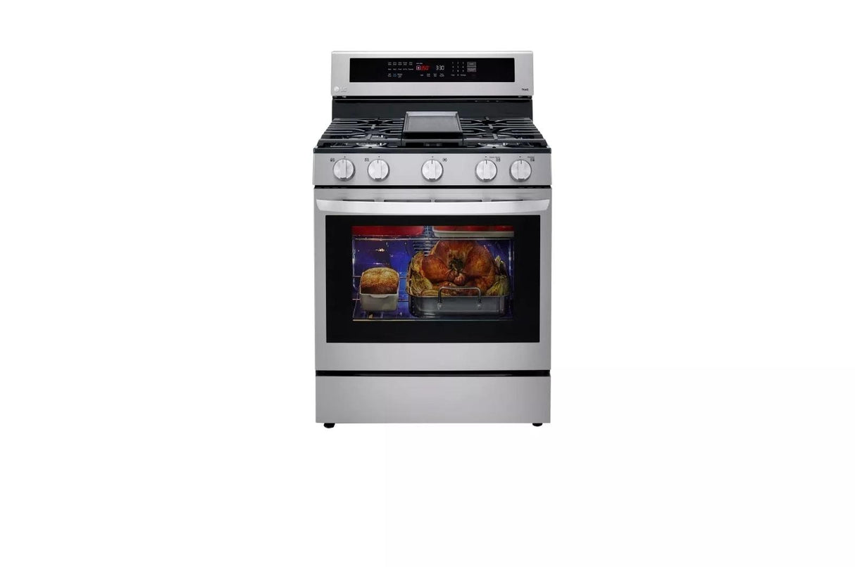 5.8 cu ft. Smart Wi-Fi Enabled True Convection InstaView(R) Gas Range with Air Fry - (LRGL5825F)