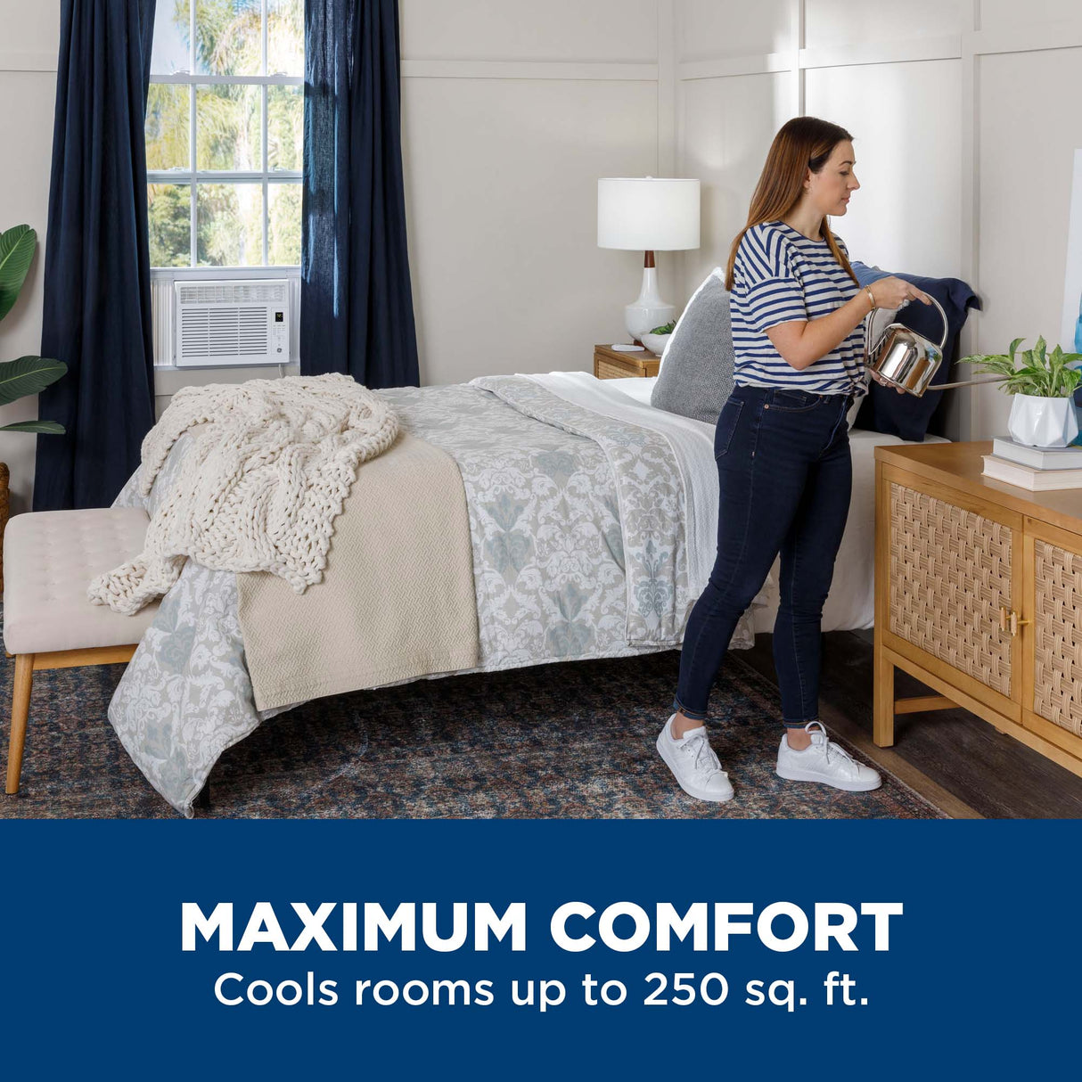 GE(R) 6,000 BTU Electronic Window Air Conditioner for Small Rooms up to 250 sq ft. - (AHSE06CA)