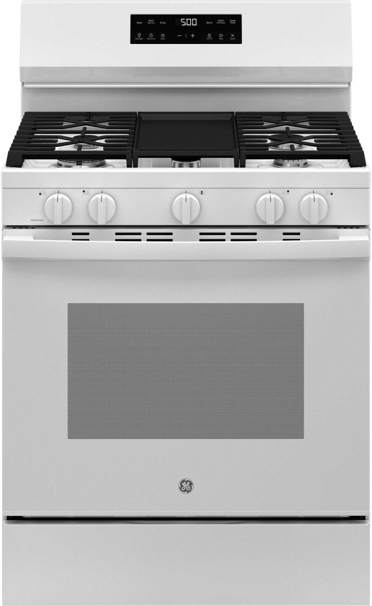 GE GGF500PVWW 30-inch Gas Range White - Front View