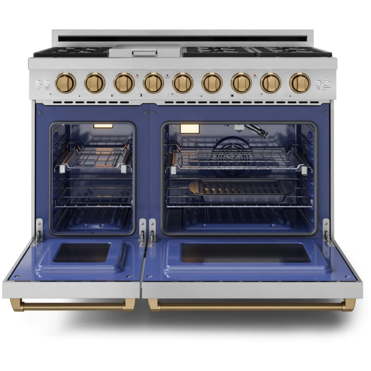 48 Inch Professional Lp Range With Pro-style Knobs In Stainless Steel/bronze Gordon Ramsay Series - RSG48ELPBRZ