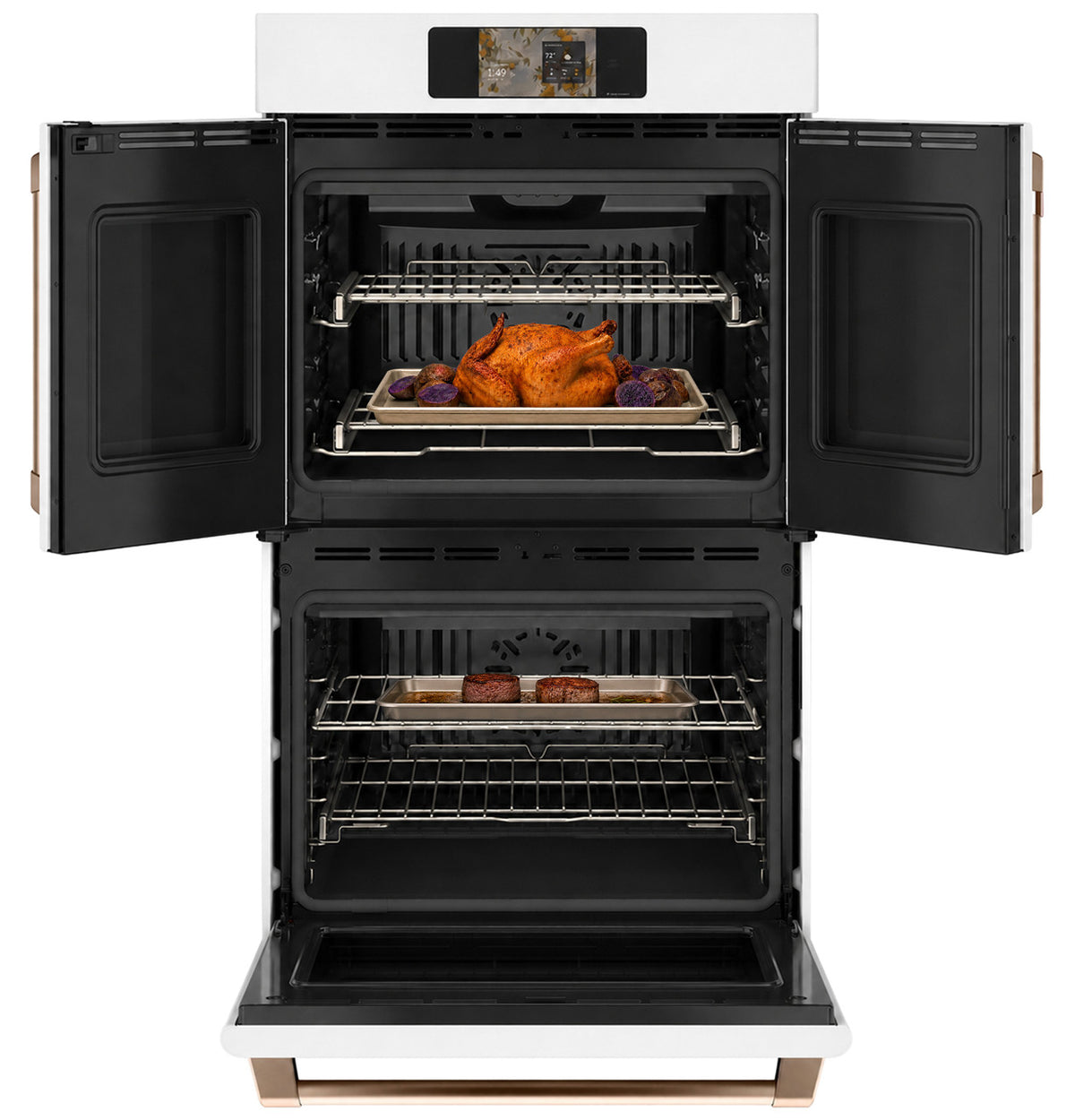 Café CTD90FP4ZW2 Professional Series 30 inch French-Door Double Wall Oven Matte White view 3