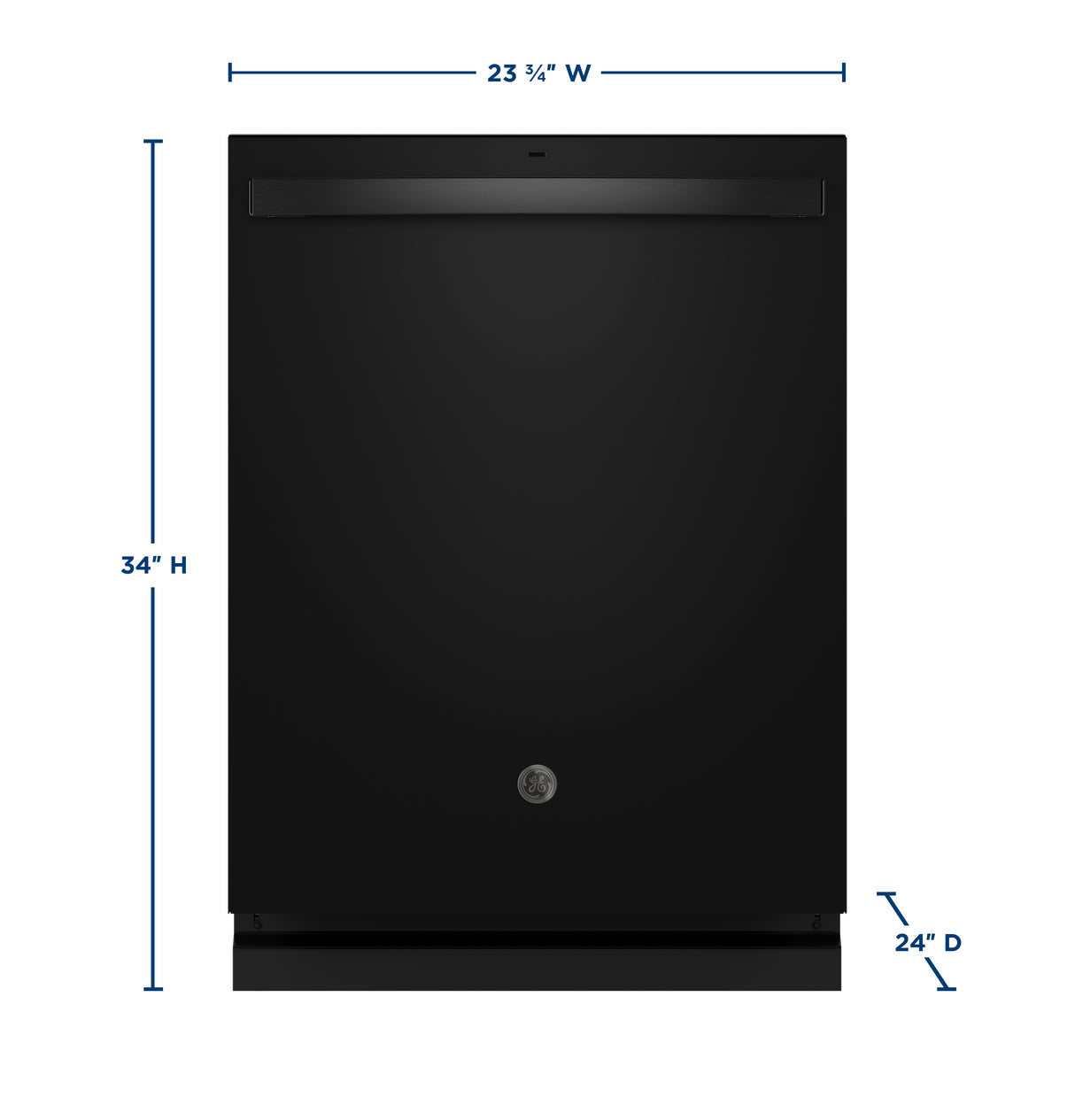 GE GDT670SFVDS - 24 in. Top Control Flush-Mount Dishwasher with 45 dBa Sound Level, 3rd-Rack & Dry Boost - Black Slate