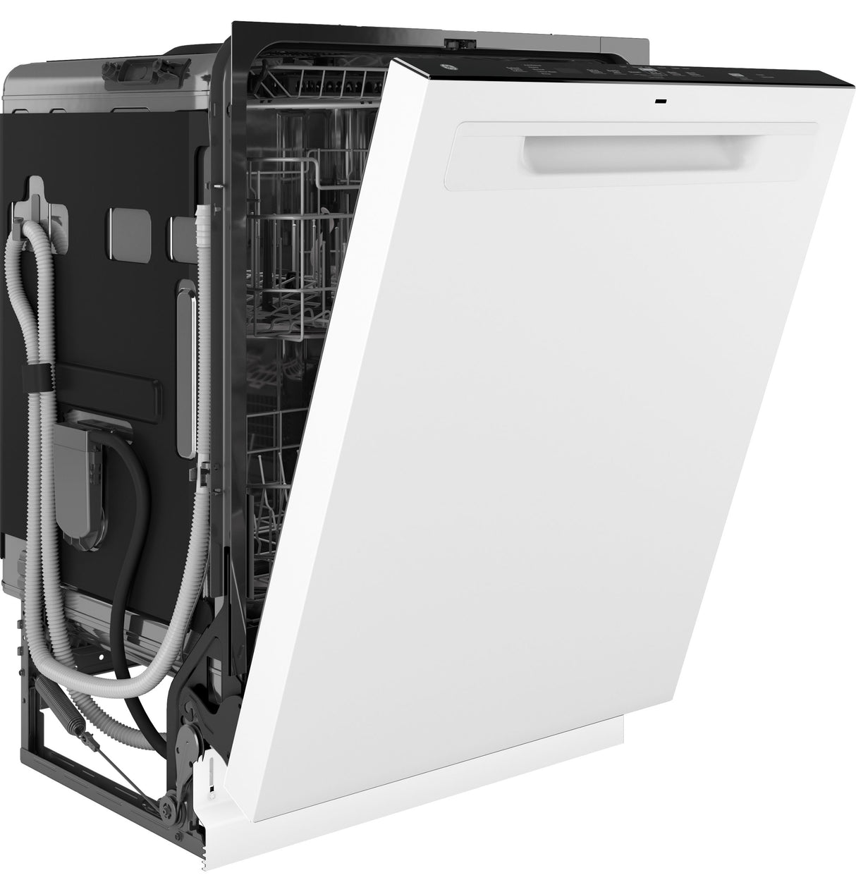 GE GDP670SGVWW - Top Control with Stainless Steel Interior Dishwasher with Sanitize Cycle, 45 dBa Sound Level, 3rd-Rack, Dry Boost & Pocket Handle - White