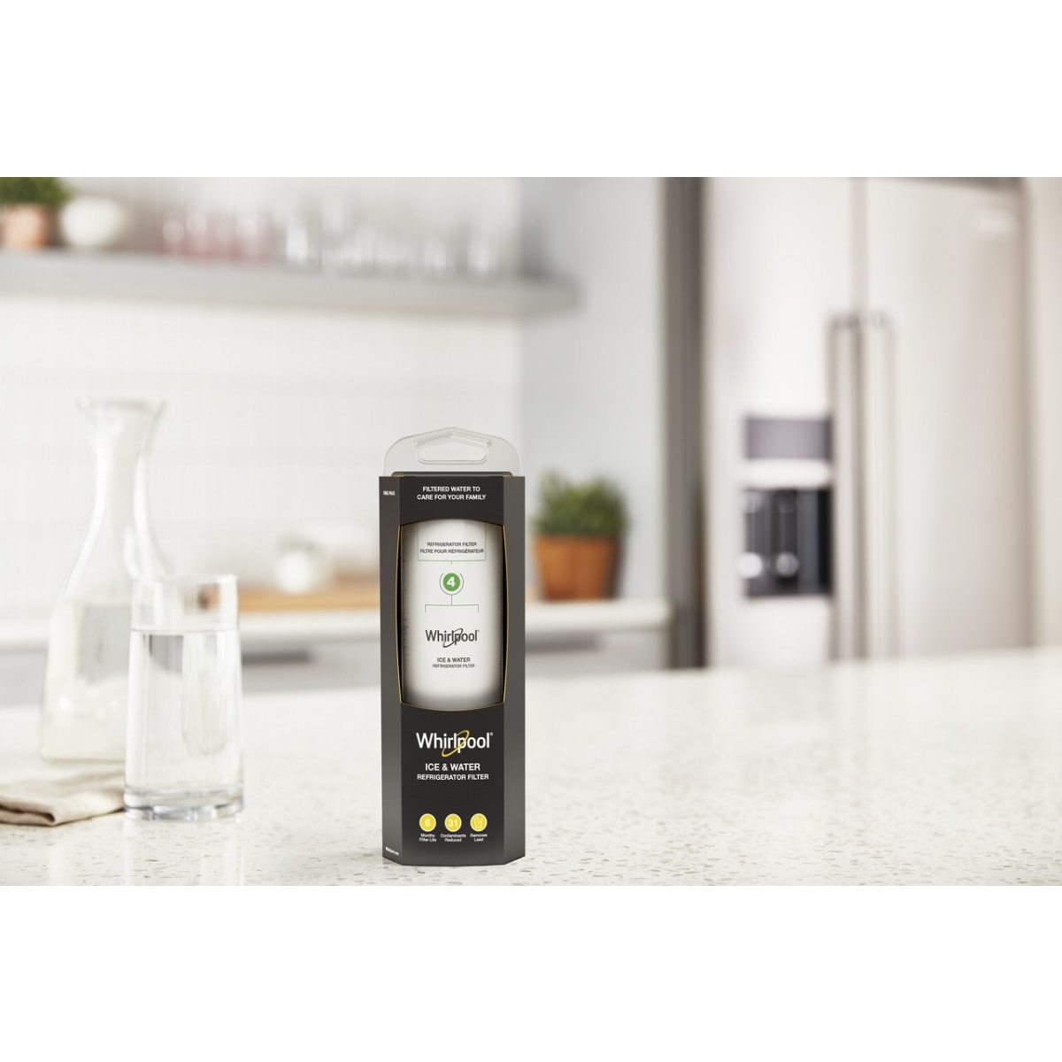 Whirlpool Refrigerator Water Filter 4 - WHR4RXD1 (Pack of 1) - (WHR4RXD1)