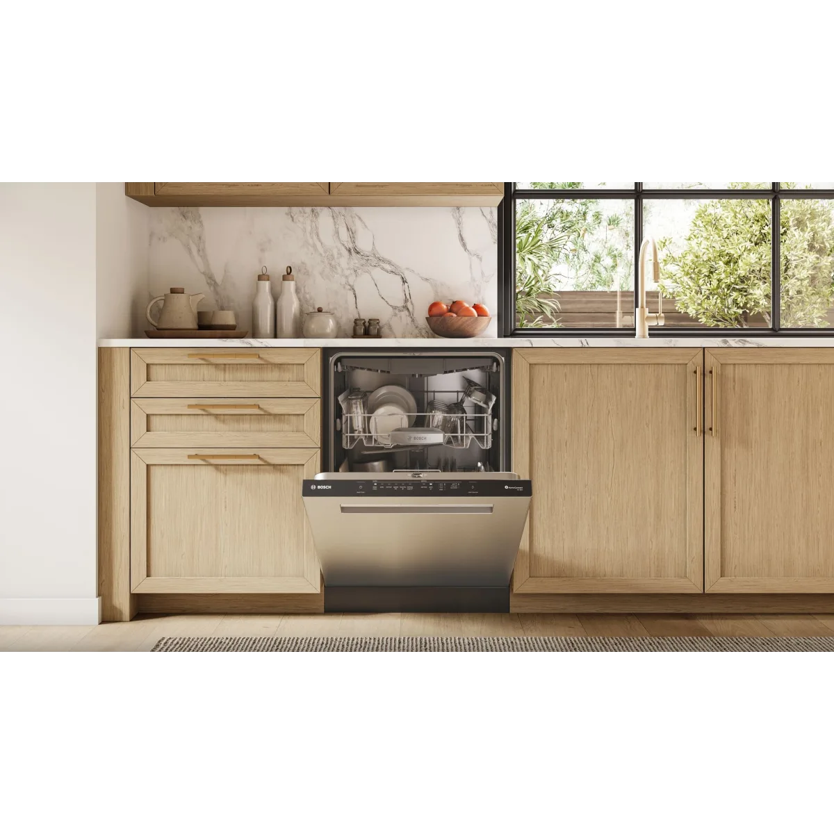 Bosch SHP65DM5N 24 in. Fully Integrated Smart Dishwasher, Stainless Steel - alternate angle 14 | Varouj Appliances
