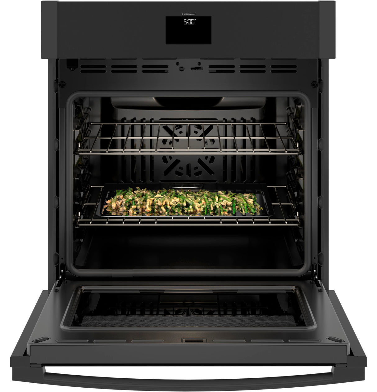GE 27 in. Smart Built-In Convection Single Wall Oven with No Preheat Air Fry - JKS5000DVBB