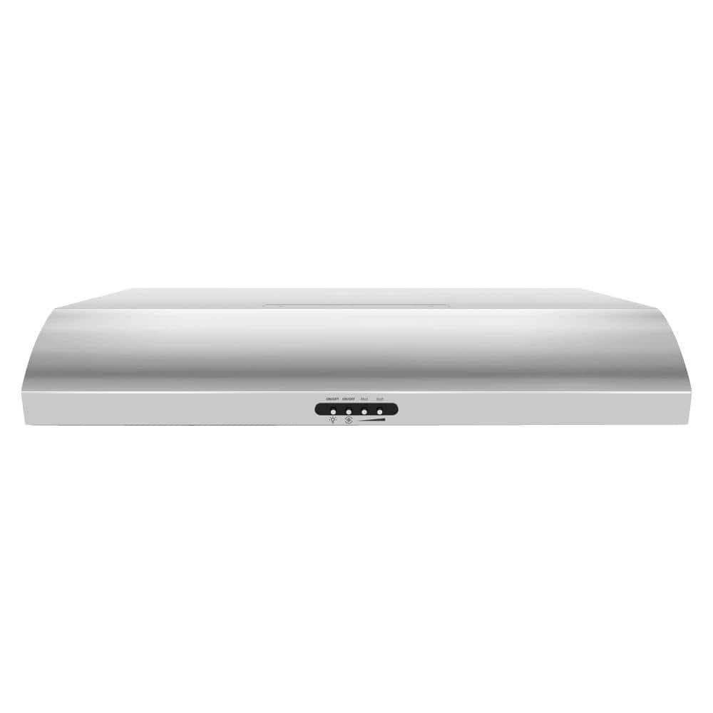 Whirlpool UXT5230BDS stainless range hood front view