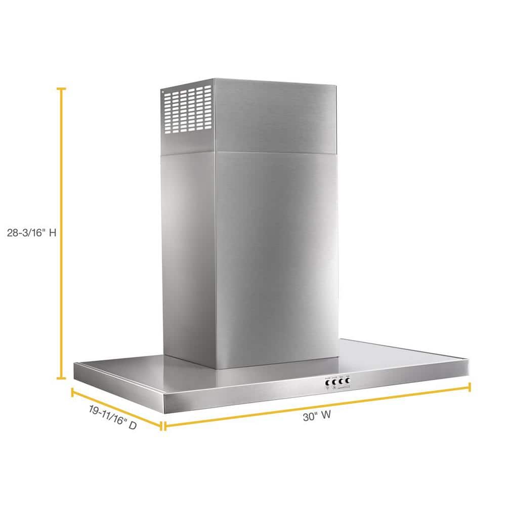 Whirlpool WVW57UC0FS stainless wall range hood installed
