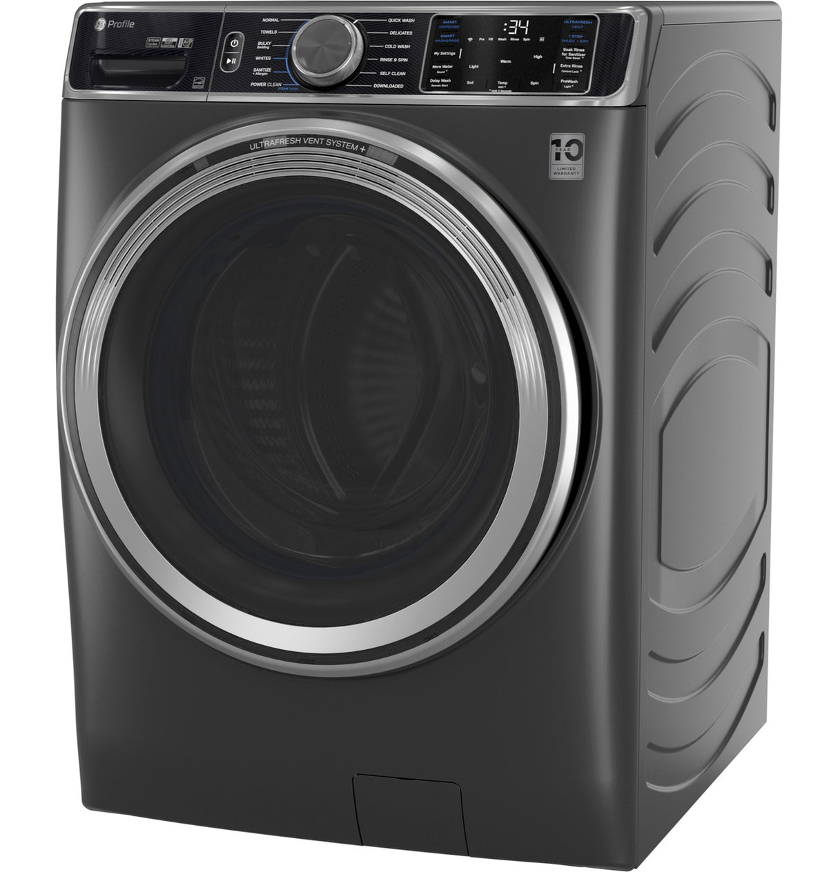 GE Profile PFW955SPWDS washer - steam cleaning feature