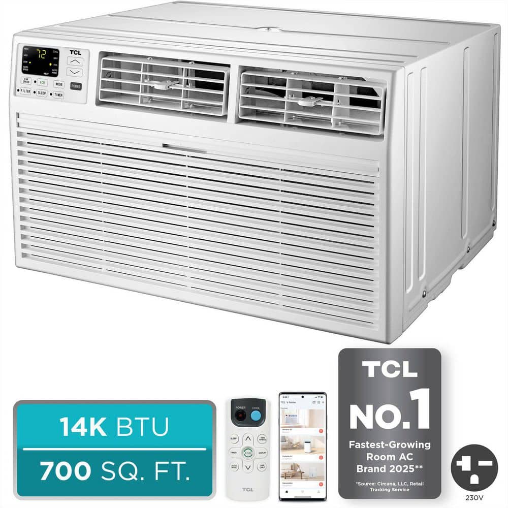 TCL 14,000 BTU through-the-wall air conditioner H14T9EX1-A front view