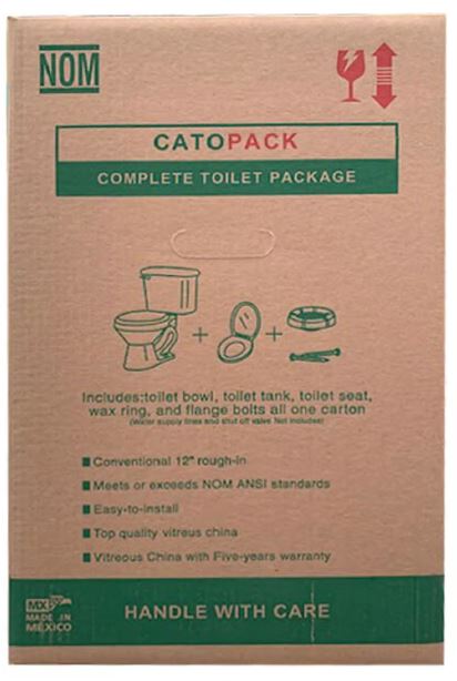 Cato Berlin ADA Compliant 1.28 gal White Elongated Complete Toilet