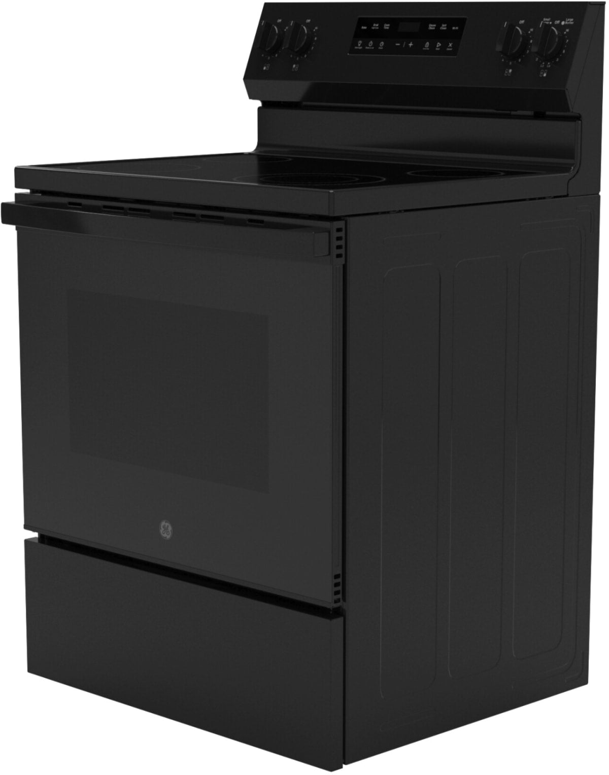 GE GRF400PVBB 30-inch Smart Electric Range Black - Cooktop Detail