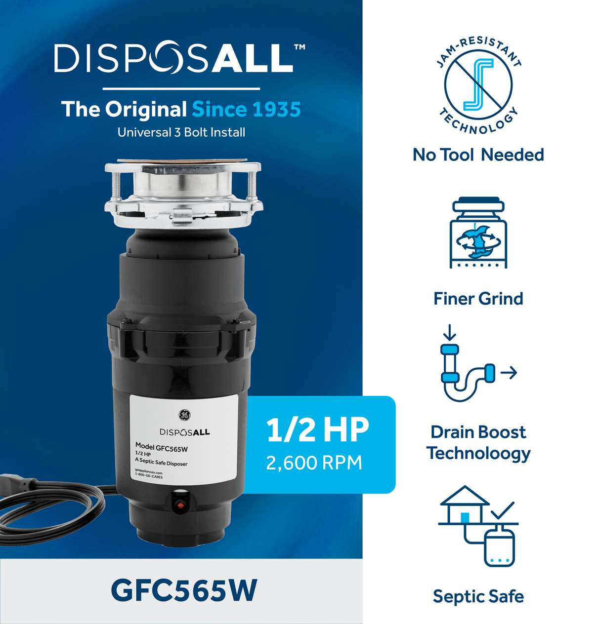 GE GFC565W view 4