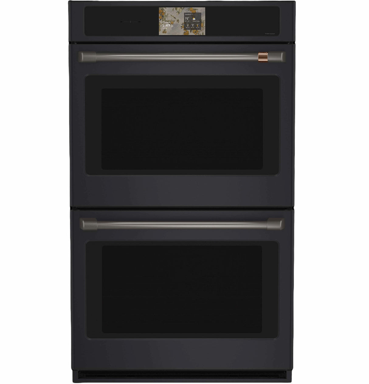 Café CTD90DP3ZD1 Double Wall Oven Matte Black with Brushed Black hardware