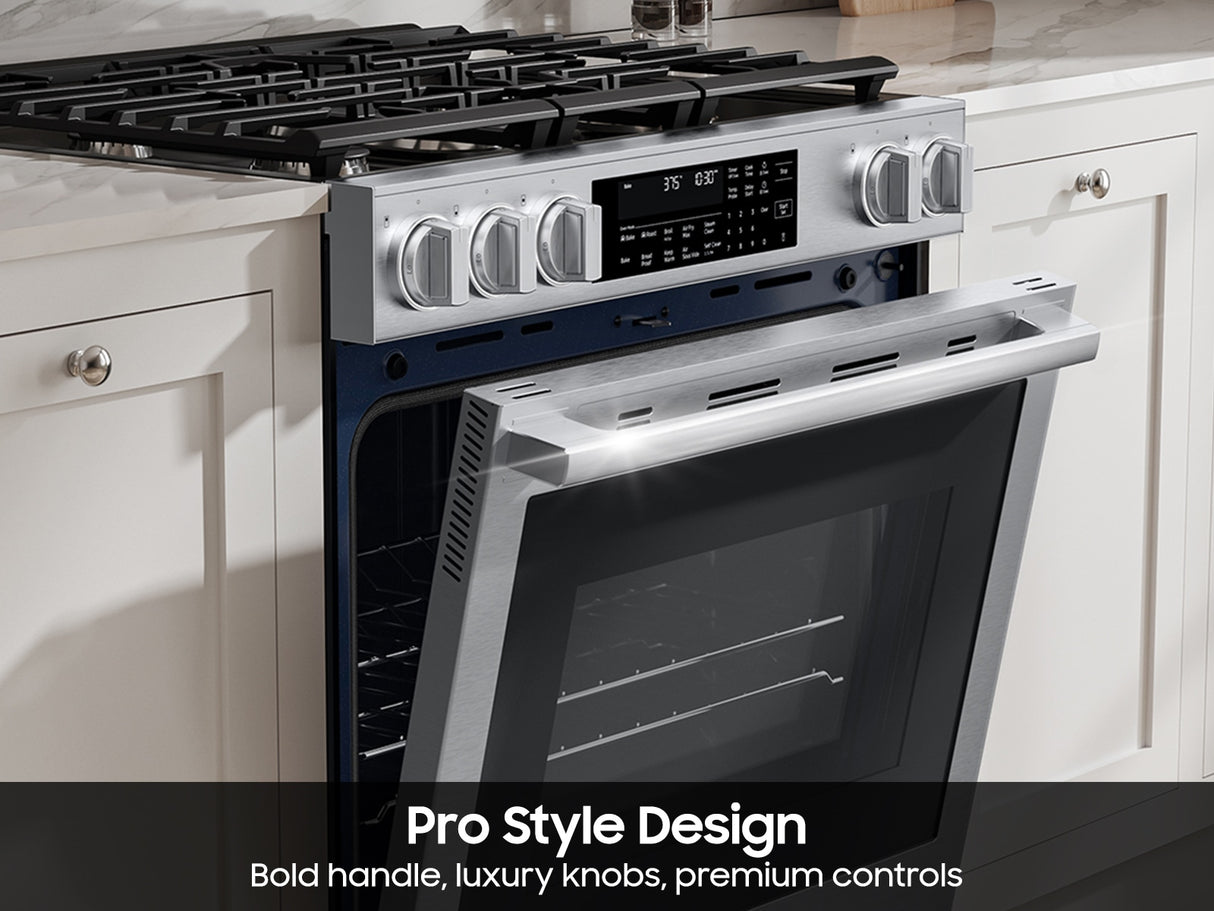 Samsung NSG90H63SR dual fuel range oven interior