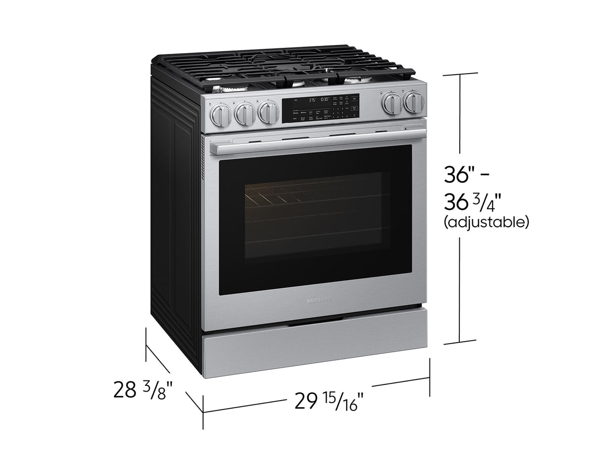 Samsung NSG90H63SR dual fuel range rear view