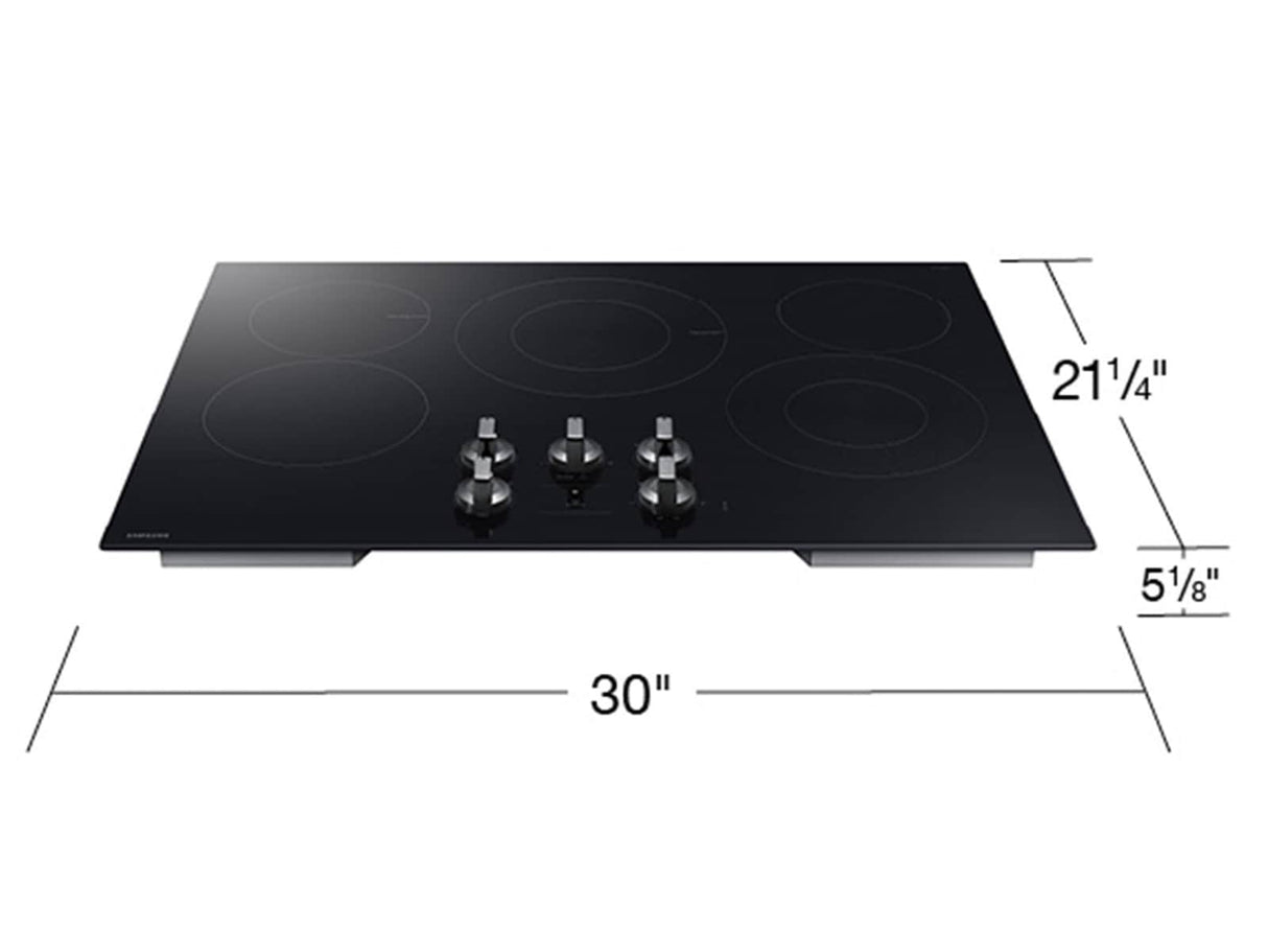 Samsung NZ30FG6332RK electric cooktop angled view