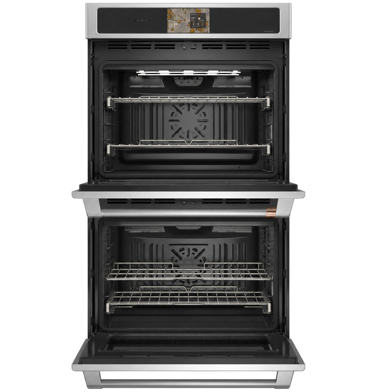 Café CTD90DP2ZS1 double wall oven front view with doors closed