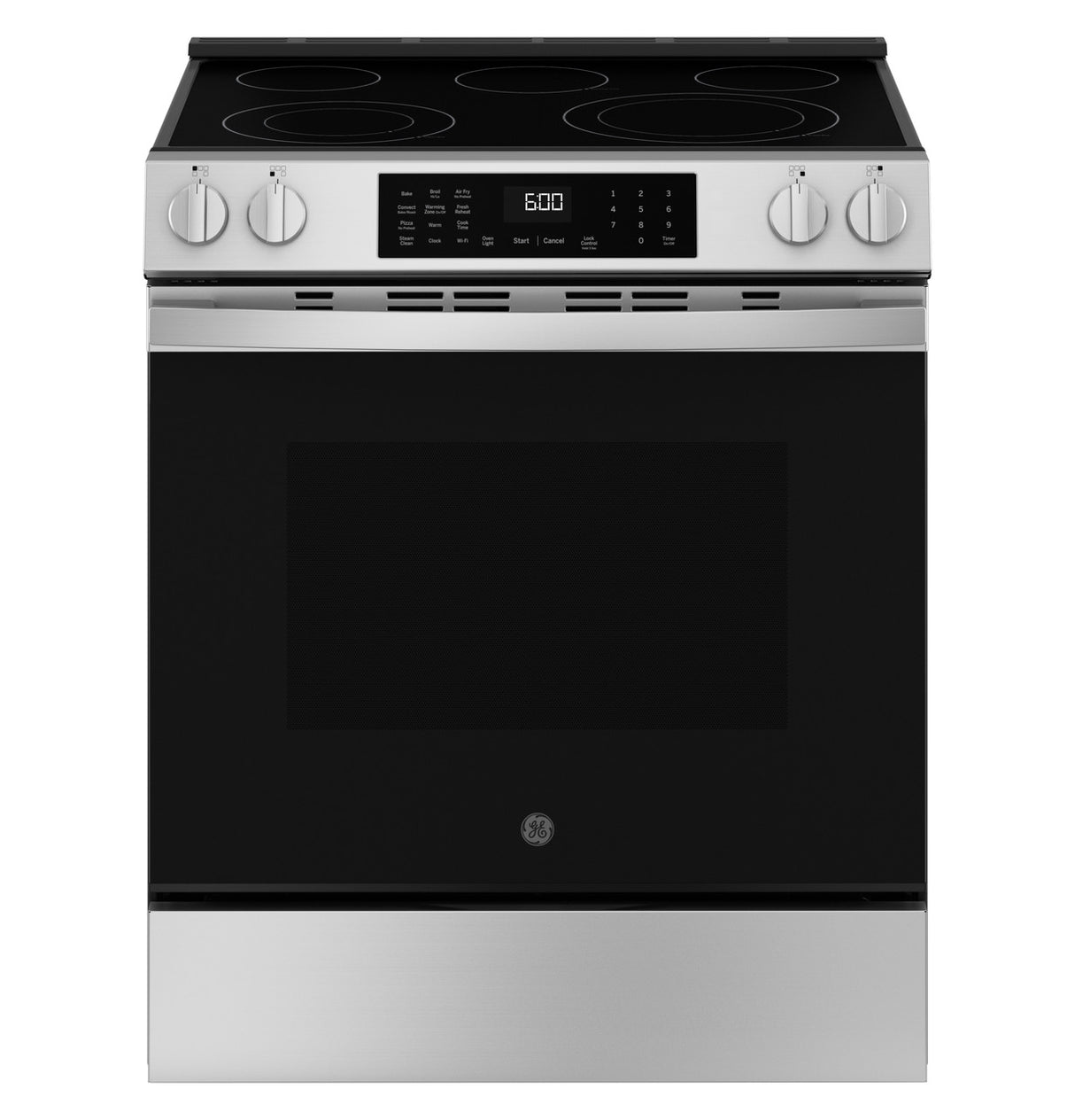 GE GRS600AVFS slide-in range - installed in kitchen