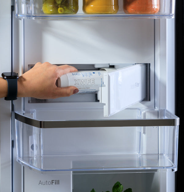 GE Profile ENERGY STAR 28.4 Cu. Ft. Quad-Door Refrigerator with Dual-Dispense AutoFill Pitcher and Door in Door - PAD28BYTFS