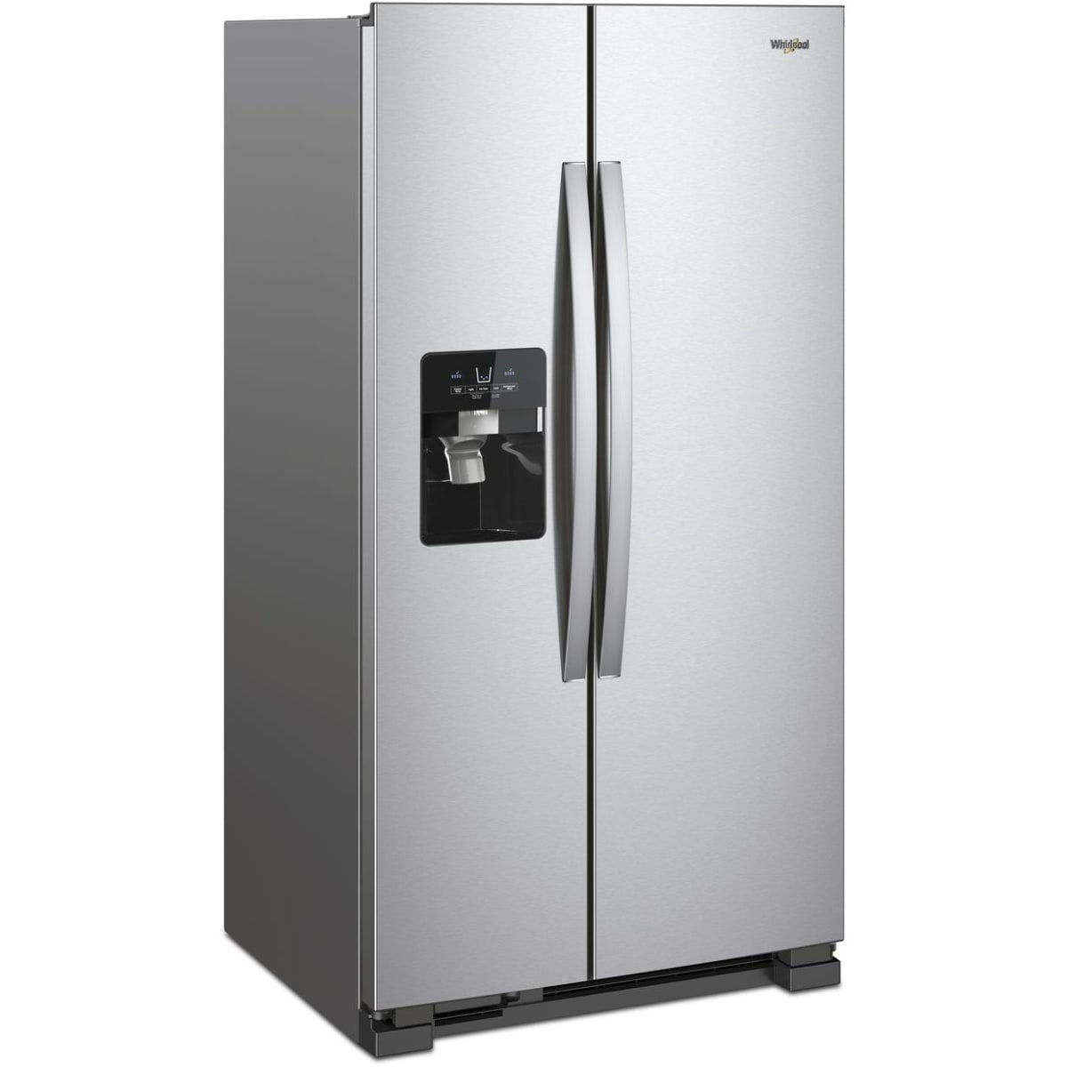 Whirlpool WRS325SDHZ 36 in. Side-by-Side Refrigerator - left angle view | Varouj Appliances