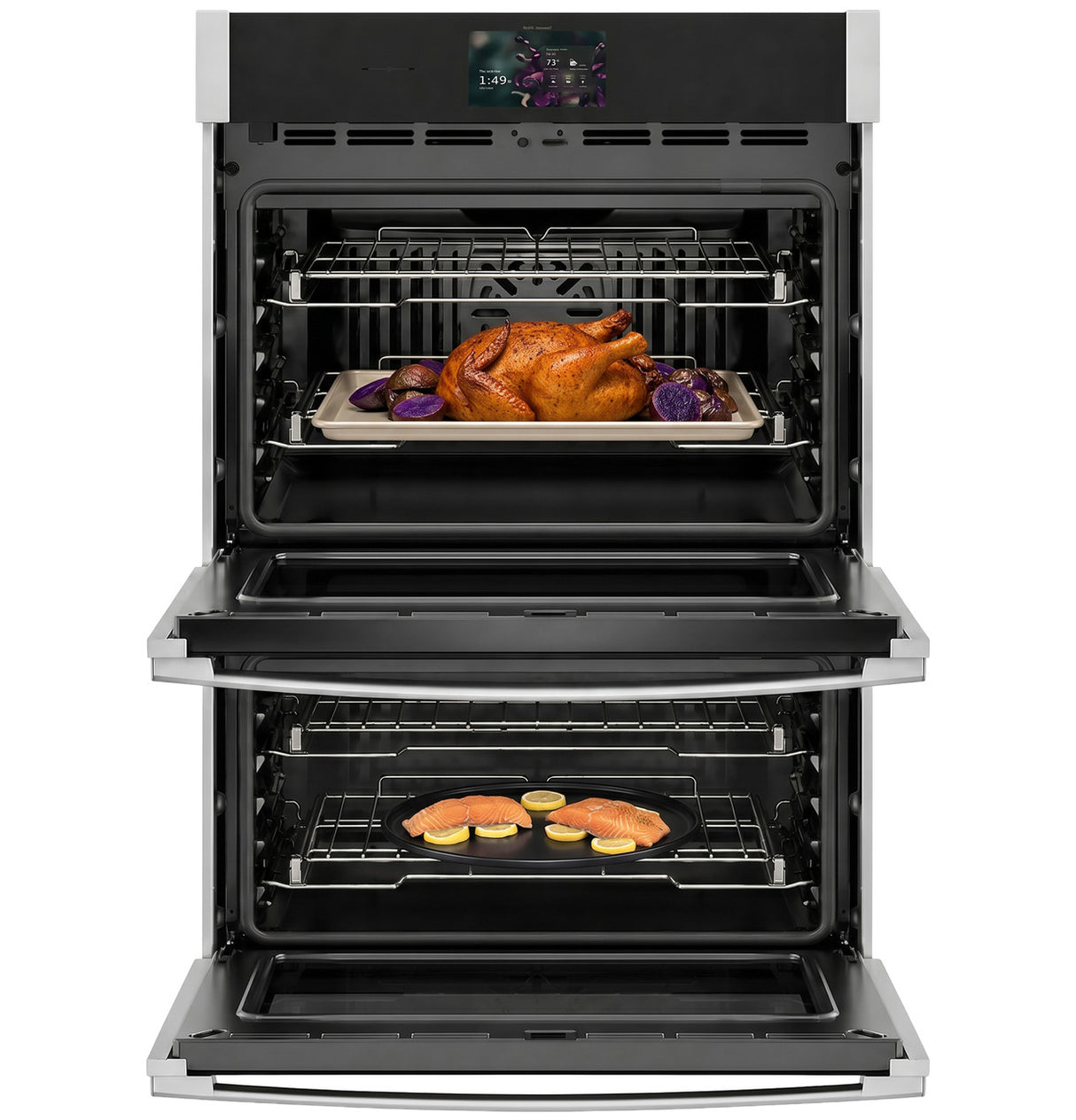 GE Profile PTD7000SZSS double wall oven detail