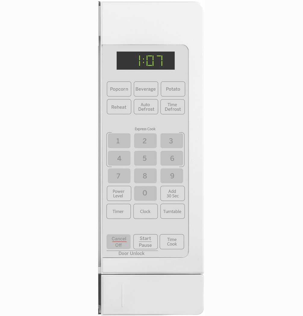 GE 0.7 Cu. Ft. Spacemaker Countertop Microwave Oven with Optional Hanging Kit - White GCHK07N1WWW