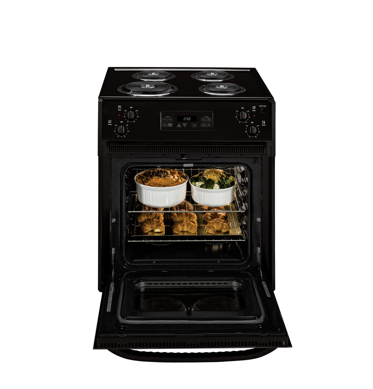 GE JM250DTBB - 27 in. 3 cu. ft. Drop-In Electric Range with Coil Burners - Black