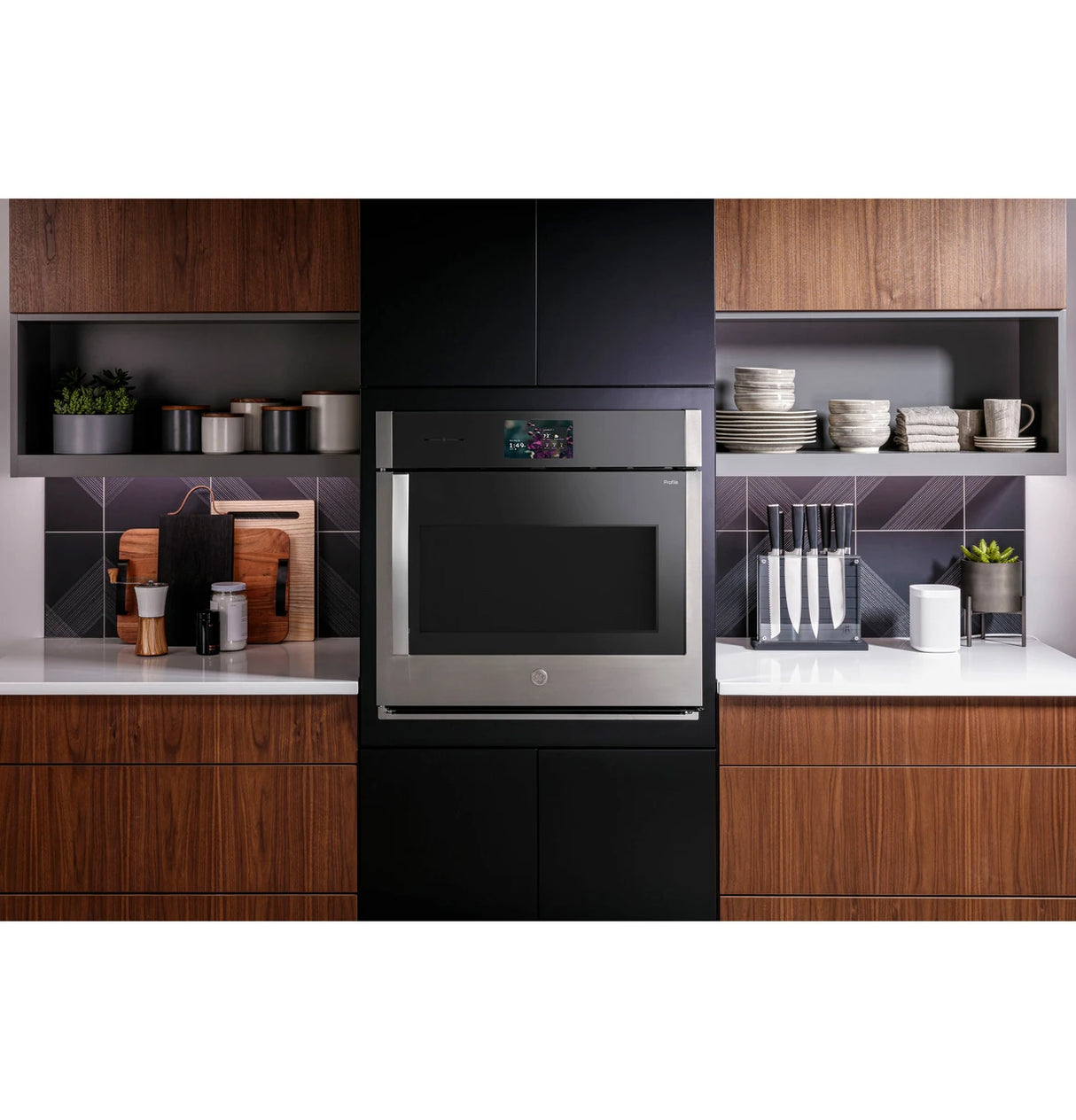 GE Profile PTS700RSZSS single wall oven control panel detail