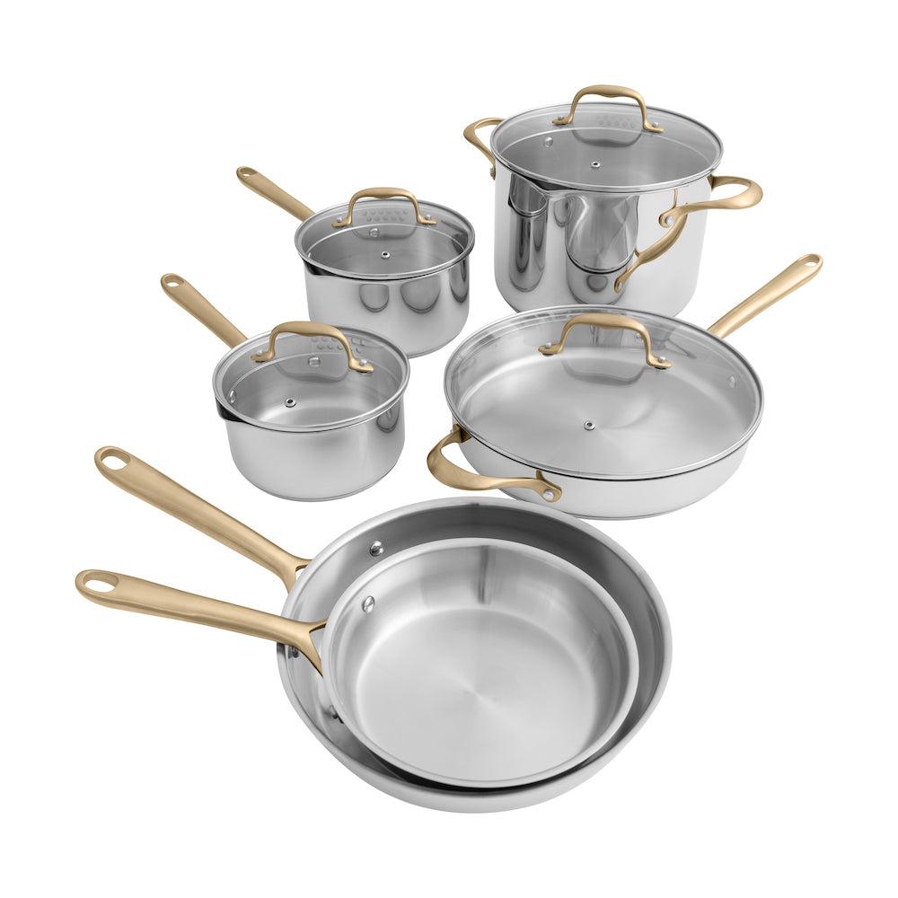 ZLINE CWSETL-ST-10 10 Piece Non-Toxic Stainless Steel Cookware Set