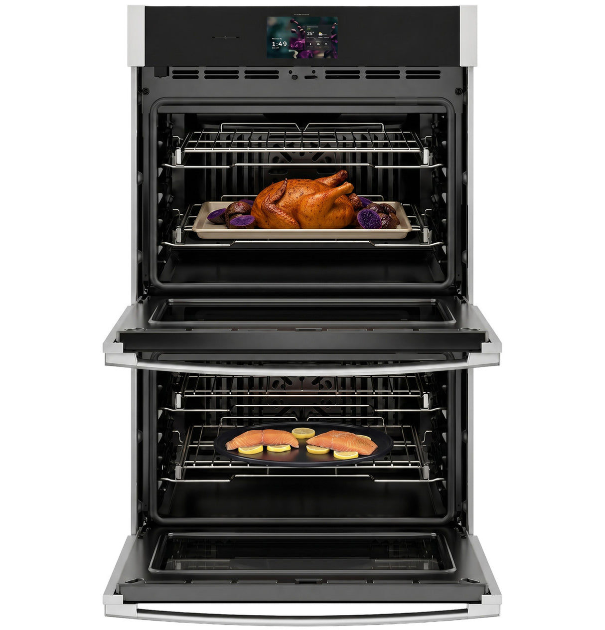 GE Profile PTD9000SZSS double wall oven in-oven camera view