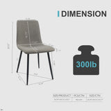 Modern Upholstered Dining Chairs With Cushion Seat And Sturdy Legs (Set of 4)