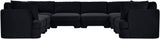 Hammond - Velvet Performance Fabric Upholstered 8 Piece U-Shaped Sectional